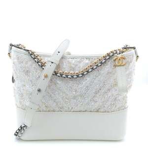 Chanel Tweed Pvc Patent Chevron Quilted #240678C13B